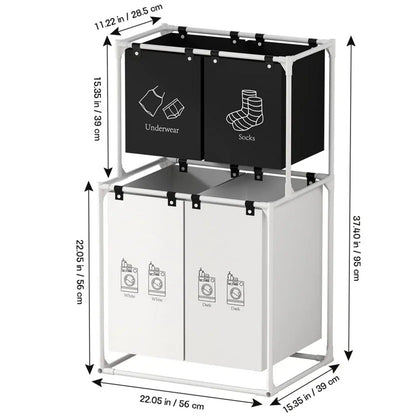 🧺 Cesta de Ropa Sucia de 4 Niveles 👕👗