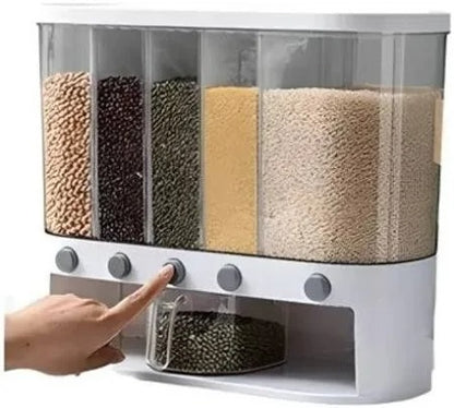 🍚 Dispensador de 5 Compartimentos 🏠