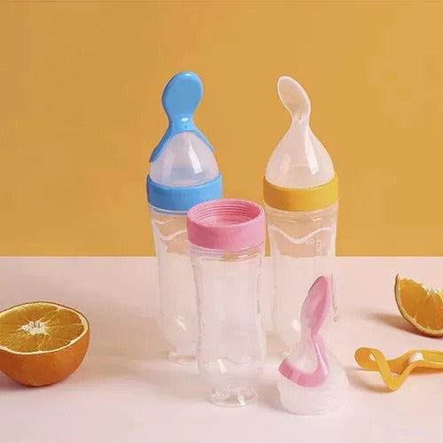 🥄 Cuchara dosificadora de 90 ml con boquilla de silicona 🍼